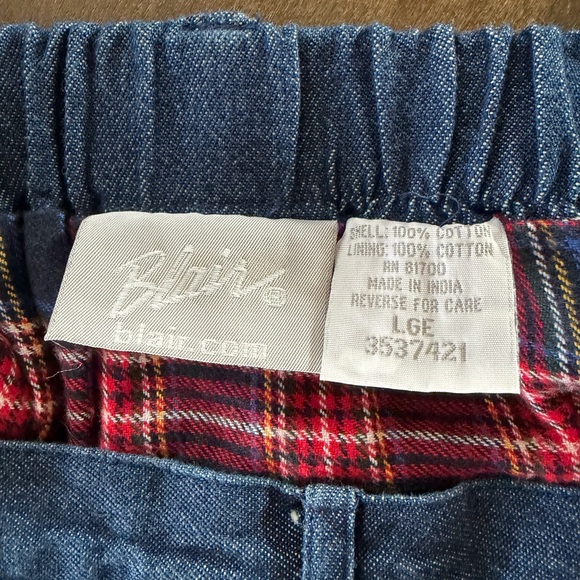 Blair Women's Long Button Up Front Jean Maxi Skirt Size Large - Picture 7 of 9